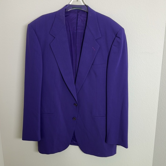 VERSACE V2 Purple Blazer Sz 44L - Picture 2 of 11